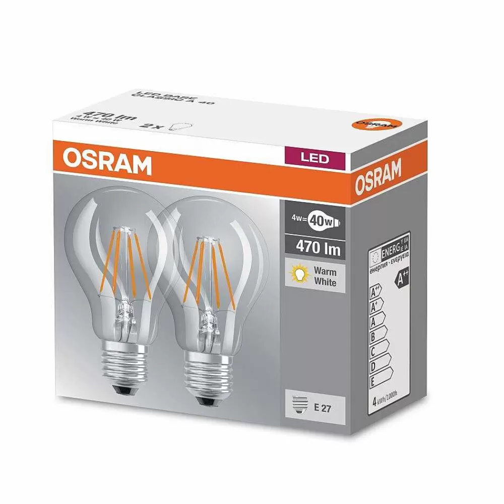 Luminaires Osram Lot De 2 Osram Led E27 4 Watt 2700 Kelvin 470 Lumen
