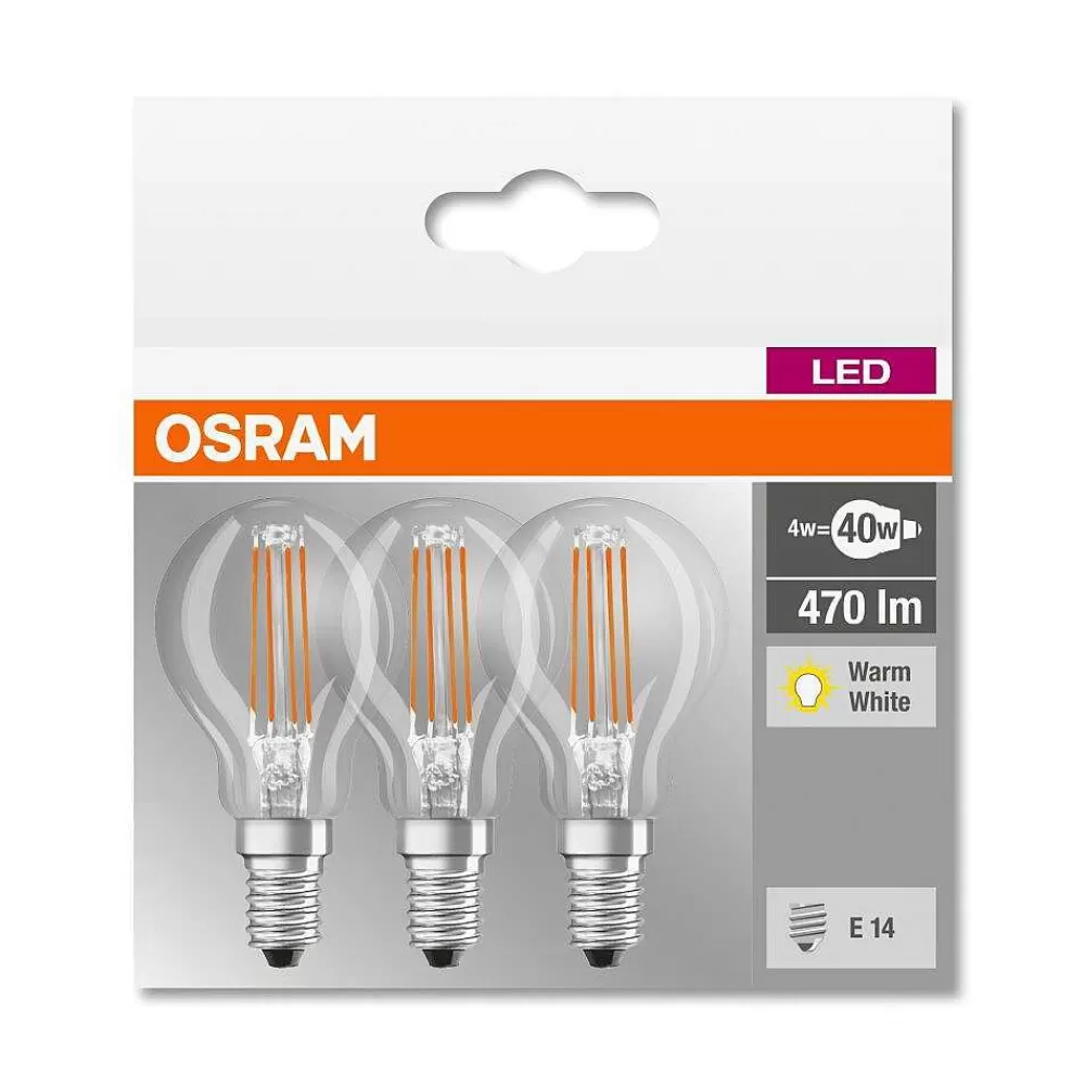 Luminaires Osram Lot De 3 Osram Led E14 4,5 Watt 2700 Kelvin 470 Lumen