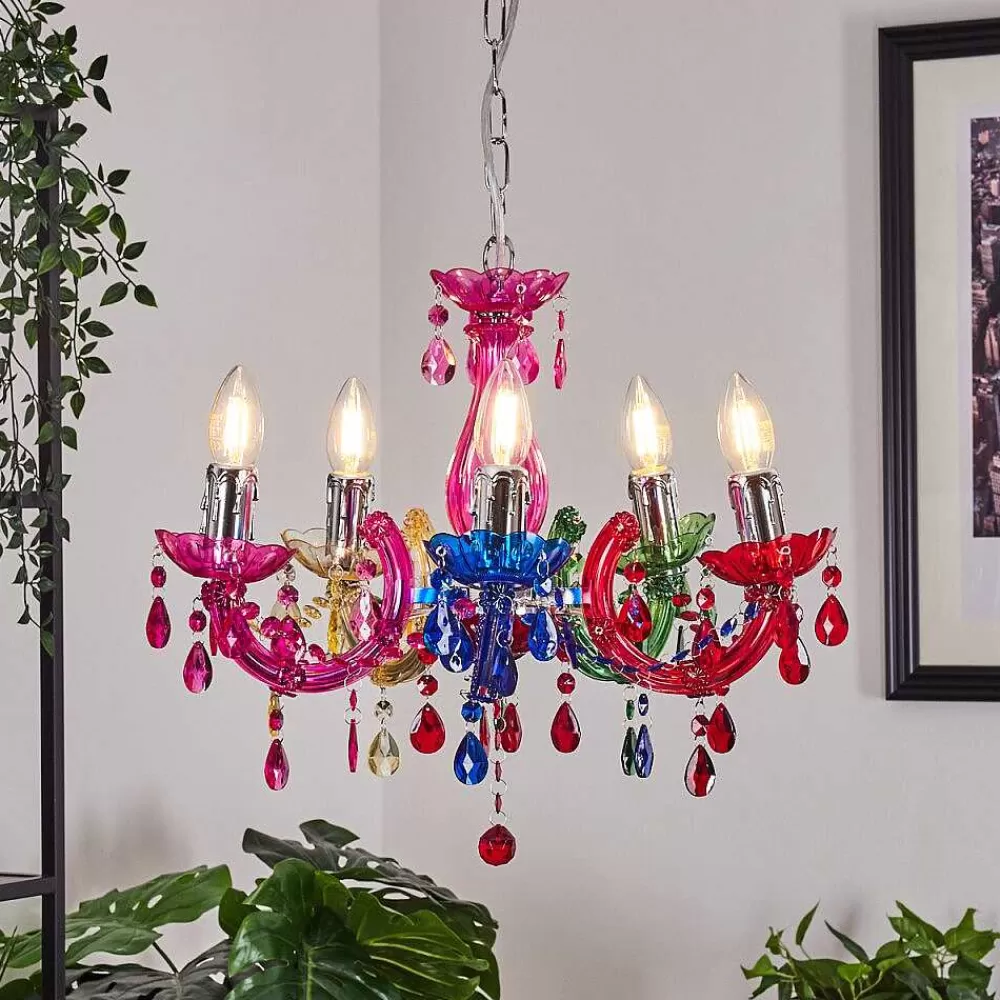 hofstein Lustre Malmback Multicolore, Chrome, 5 Lumieres