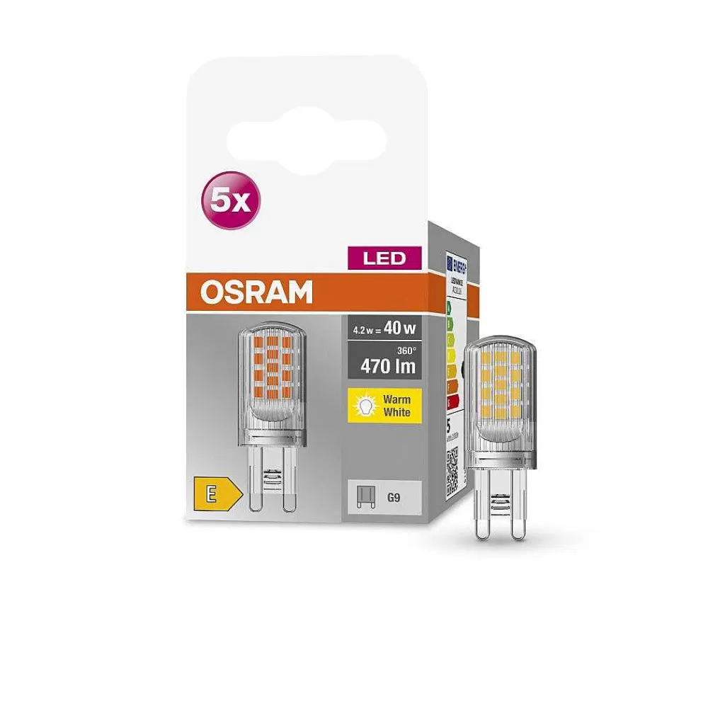 Luminaires Osram Osram Led Base Pin Lot De 5 Led G9 4,2 Watt 2700 Kelvin 470 Lumen