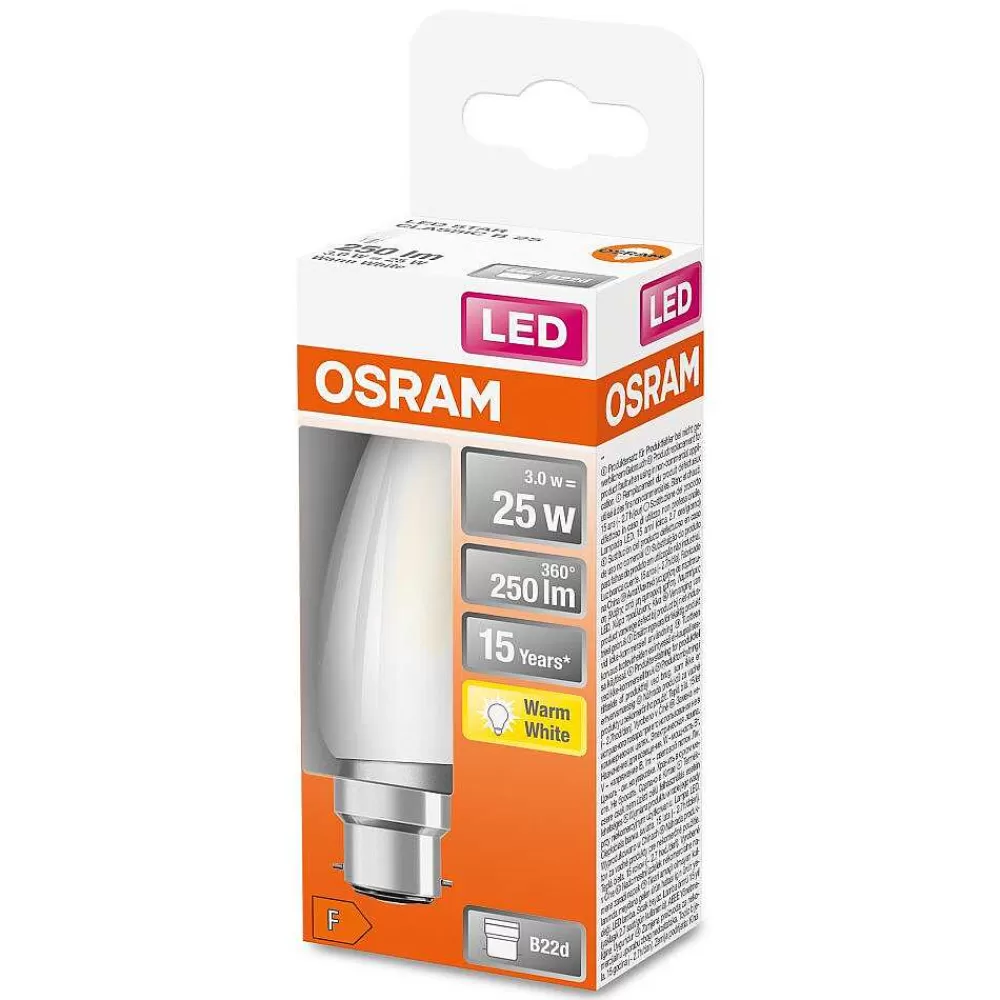 Luminaires Osram Osram Led Retrofit B22D 2,5 Watt 2700 Kelvin 250 Lumen