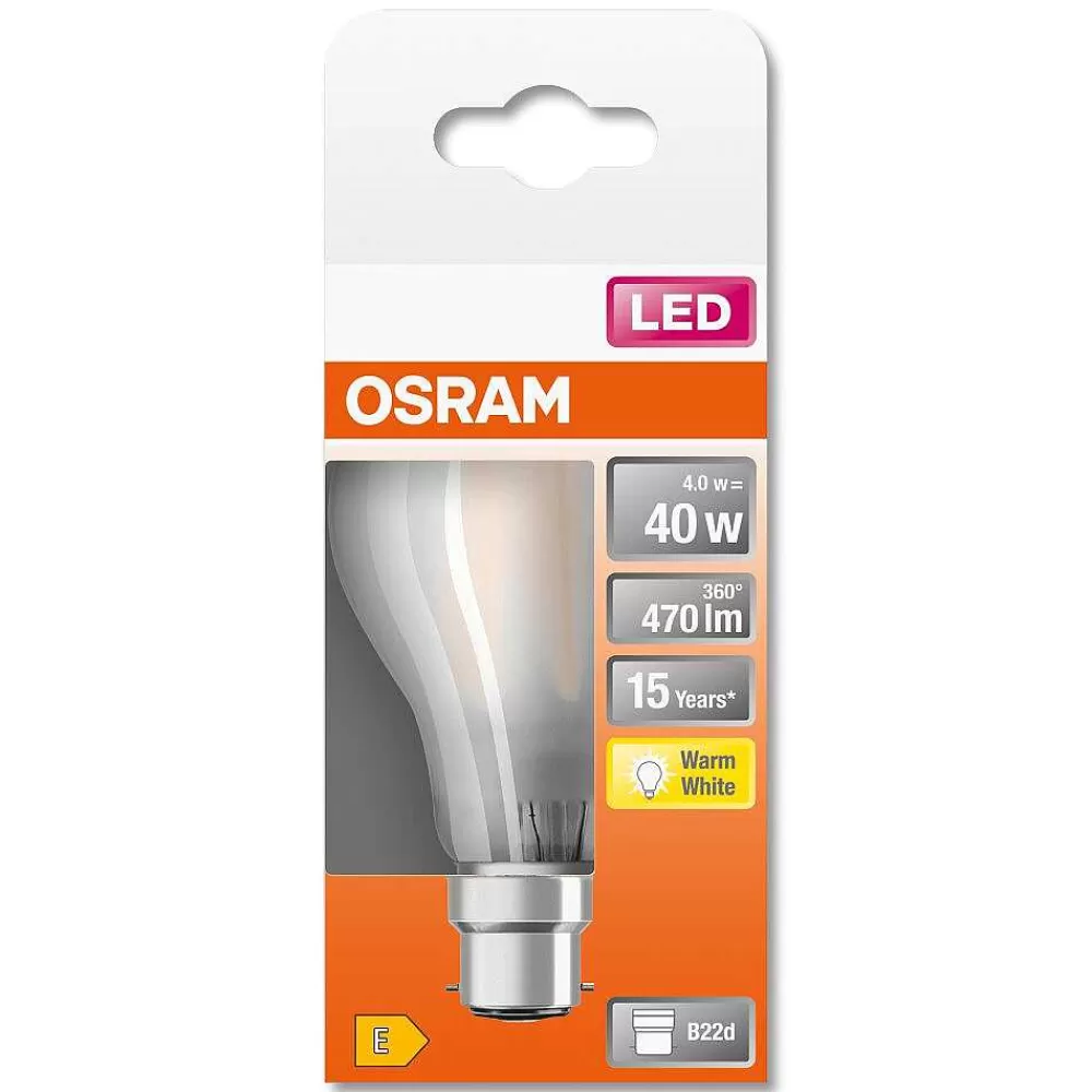 Luminaires Osram Osram Led Retrofit B22D 4 Watt 2700 Kelvin 470 Lumen