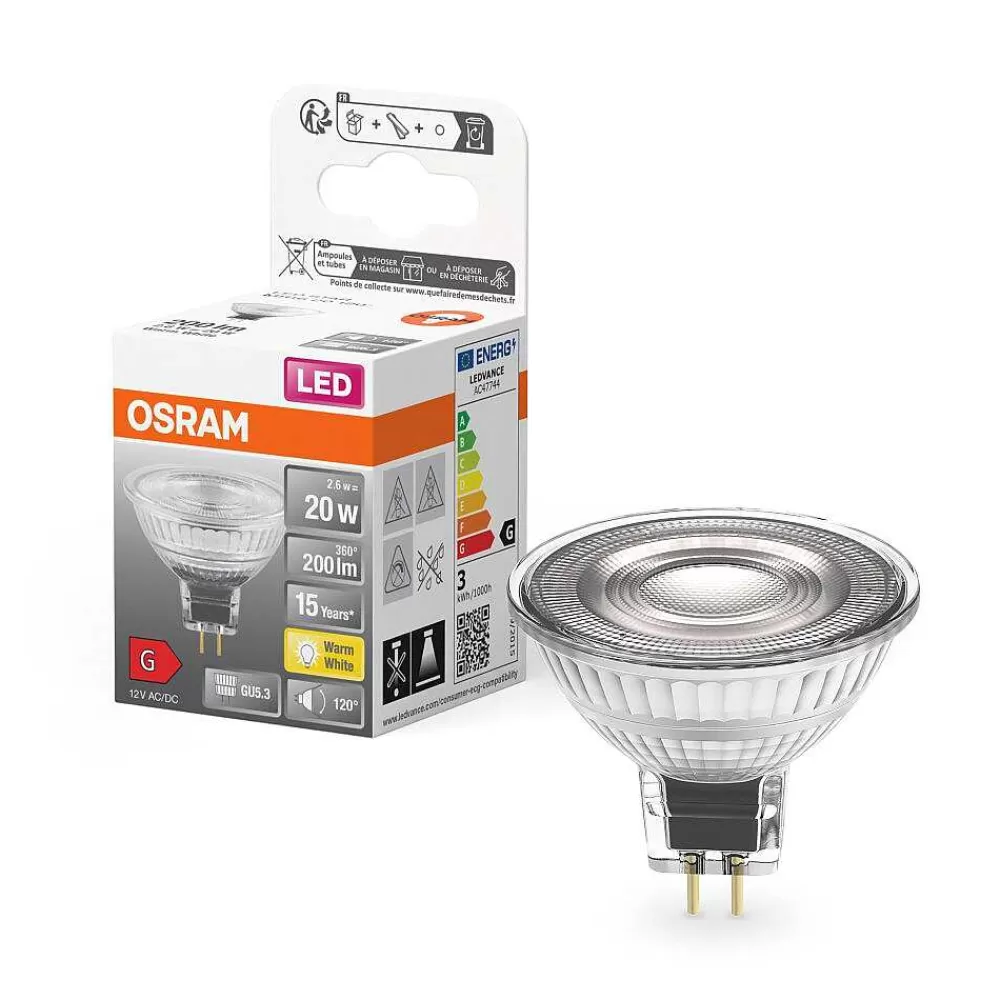Luminaires Osram Osram Led Star Gu5.3 2,6 Watt 2700 Kelvin 200 Lumen