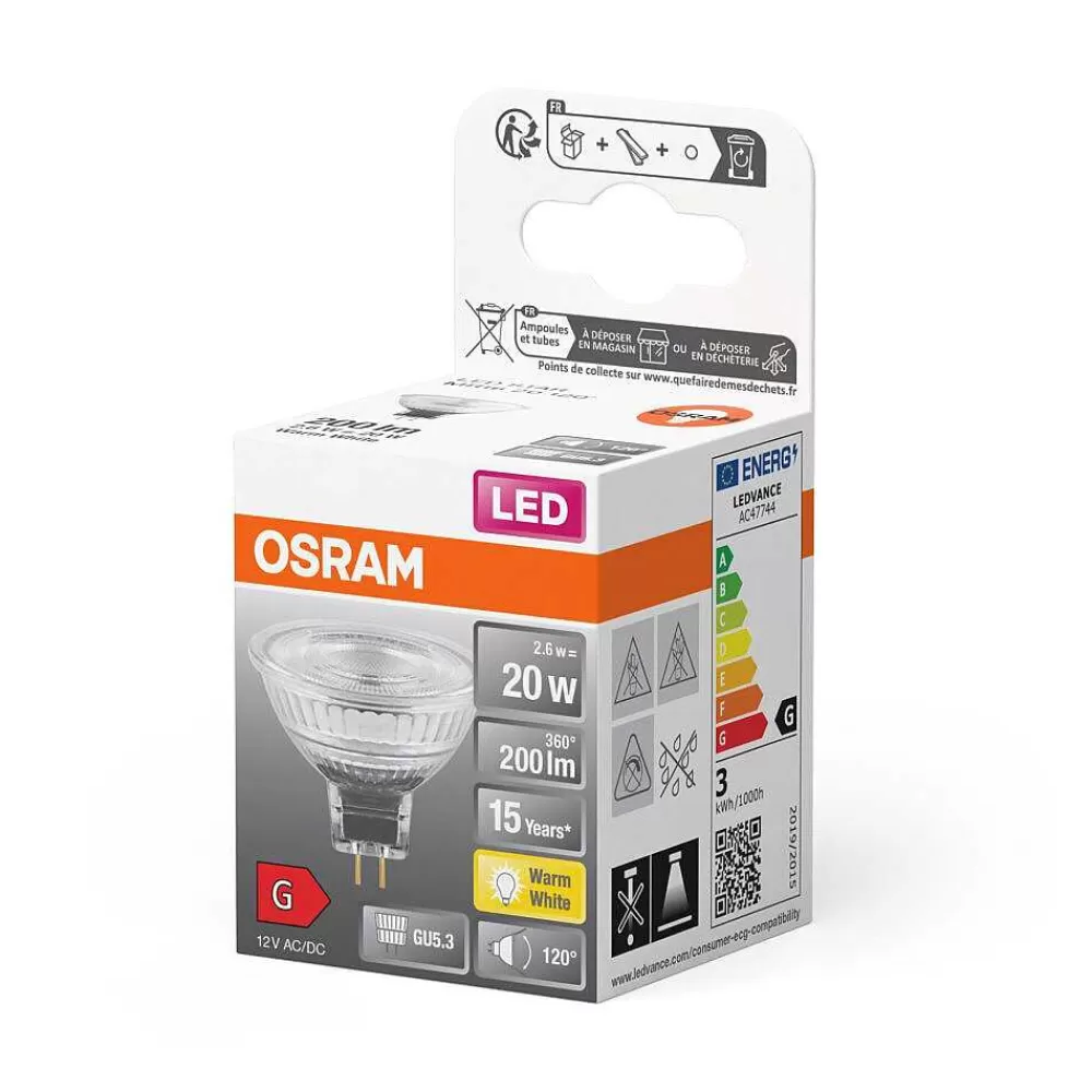 Luminaires Osram Osram Led Star Gu5.3 2,6 Watt 2700 Kelvin 200 Lumen