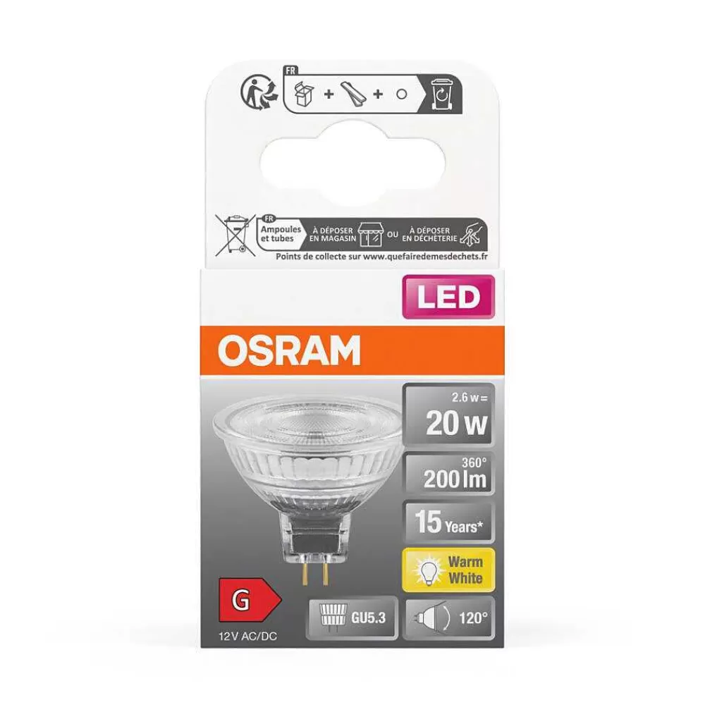 Luminaires Osram Osram Led Star Gu5.3 2,6 Watt 2700 Kelvin 200 Lumen