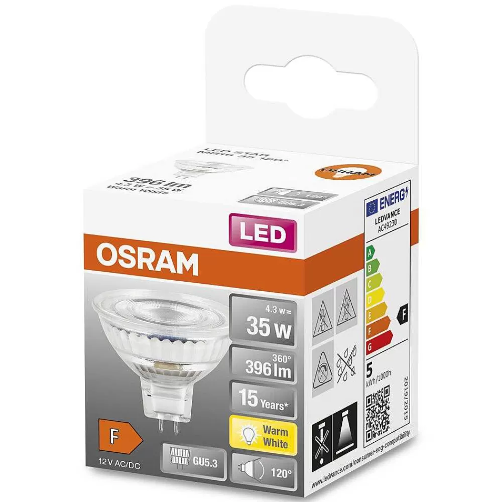 Luminaires Osram Osram Led Star Gu5.3 4,3 Watt 2700 Kelvin 396 Lumen