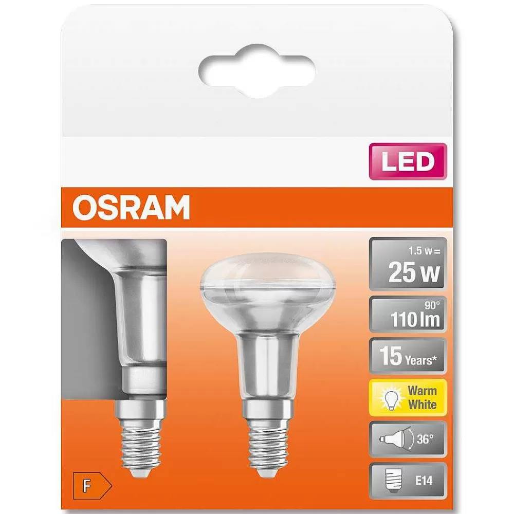 Luminaires Osram Osram Led Star Lot De 2 E14 1,5 Watt 2700 Kelvin 110 Lumen