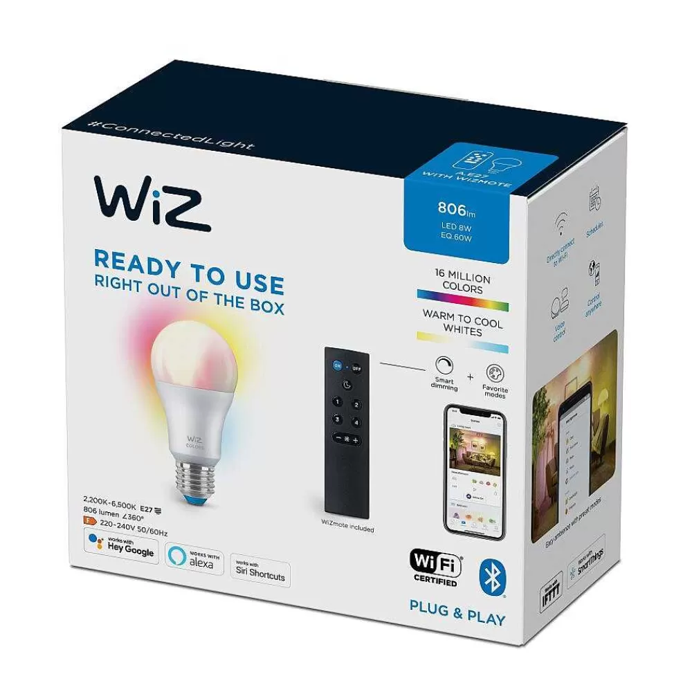 Luminaires Philips Philips Wiz Led E27 8 Watt 2200 - 6500 Kelvin 806 Lumen