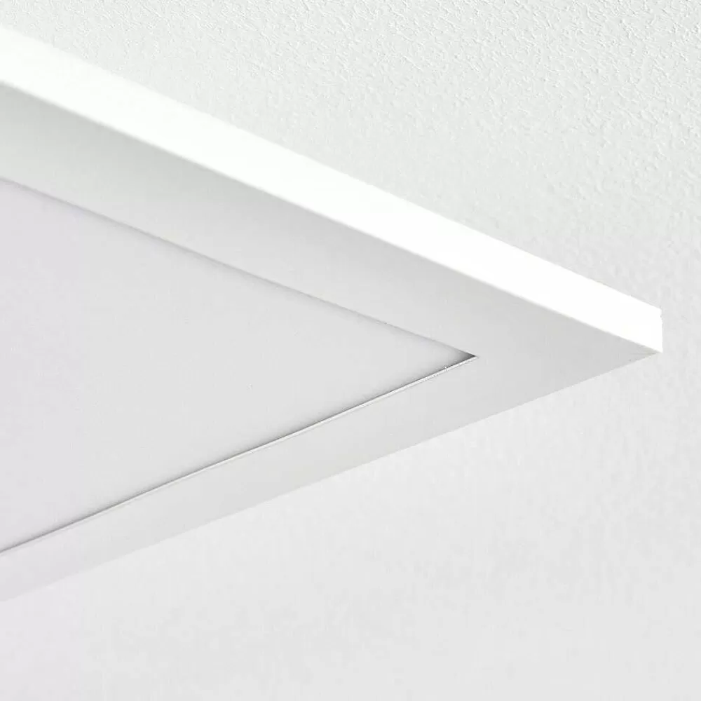hofstein Plafonnier Antria Led Blanc, 1 Lumiere, Telecommandes, Changeur De Couleurs