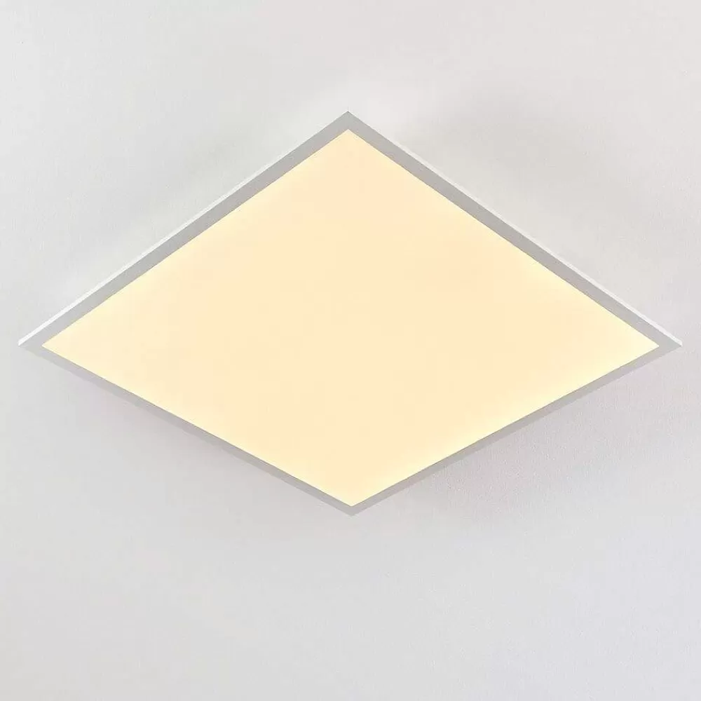 hofstein Plafonnier Antria Led Blanc, 1 Lumiere, Telecommandes, Changeur De Couleurs