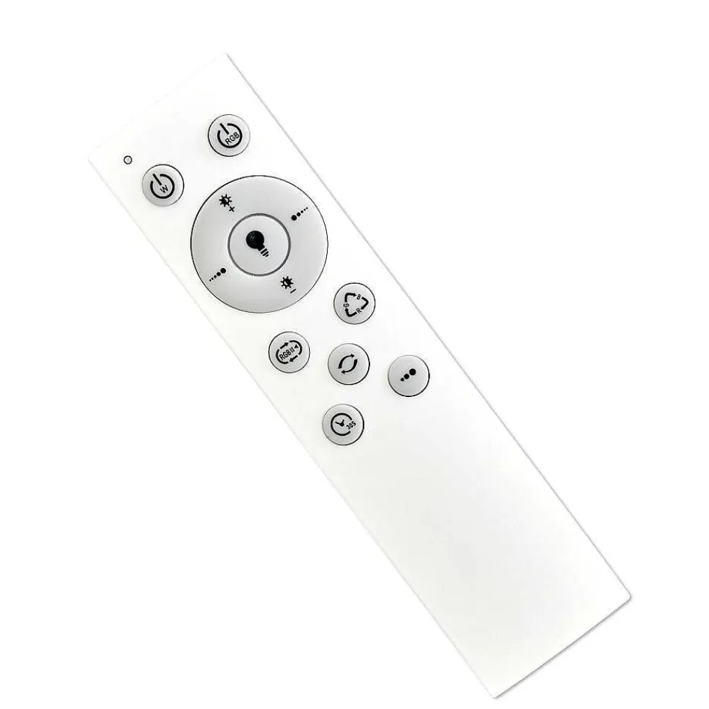 hofstein Plafonnier Antria Led Blanc, 1 Lumiere, Telecommandes, Changeur De Couleurs