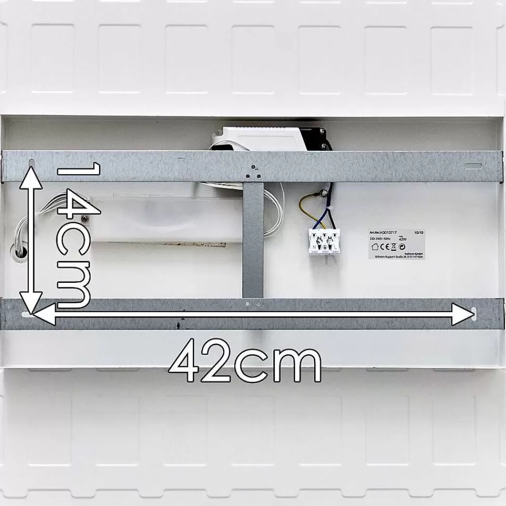 hofstein Plafonnier Antria Led Blanc, 1 Lumiere, Telecommandes, Changeur De Couleurs