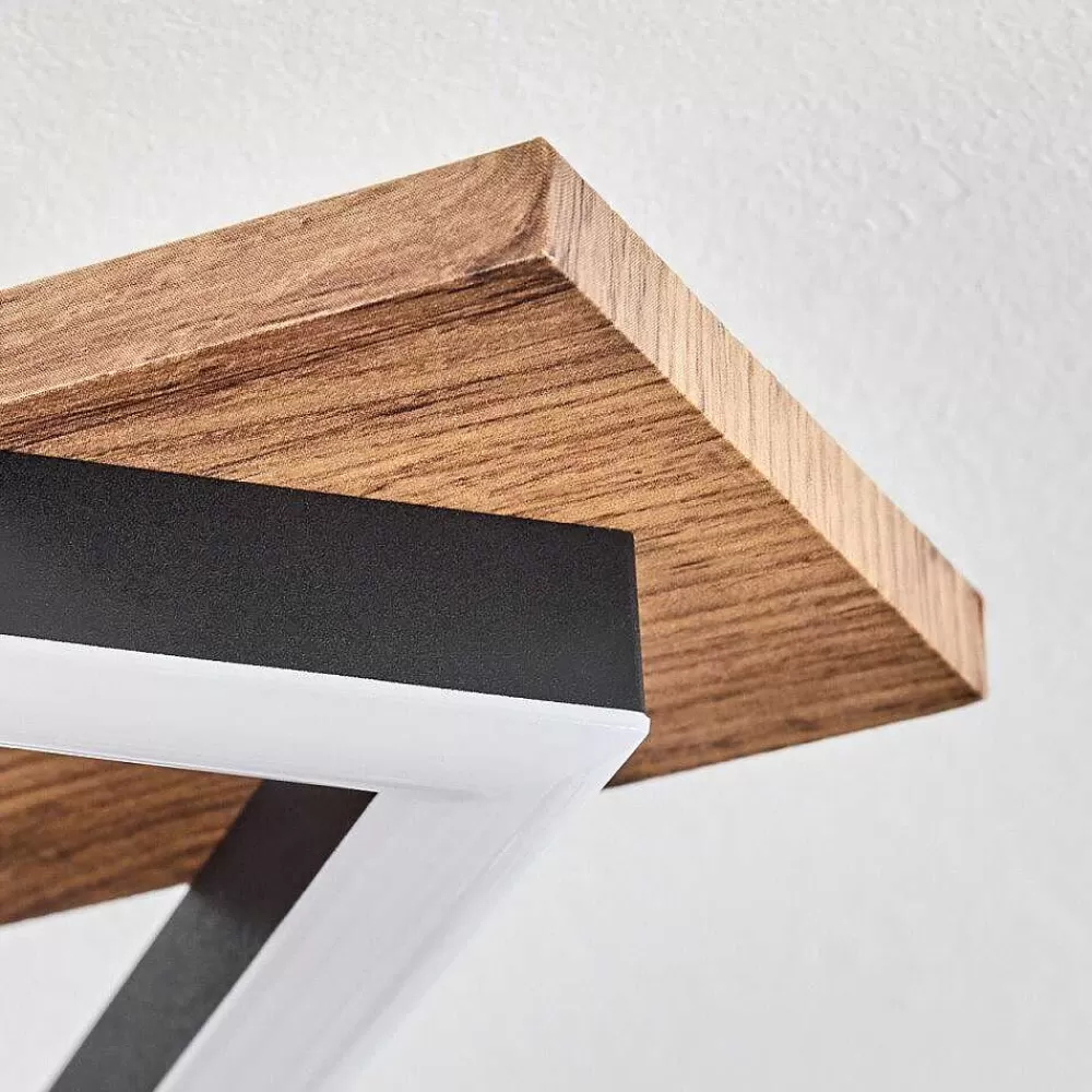 hofstein Plafonnier Cascada Led Brun, Couleur Bois, Noir, 1 Lumiere