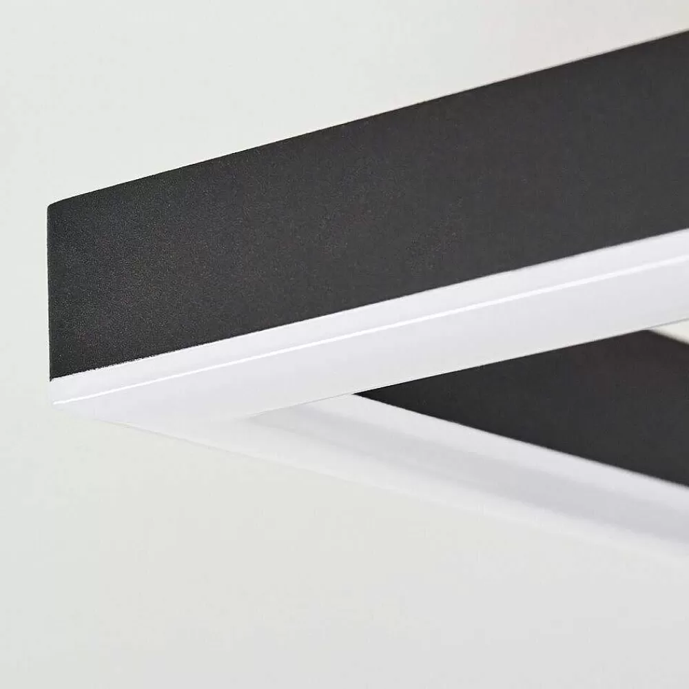 hofstein Plafonnier Cascada Led Brun, Couleur Bois, Noir, 1 Lumiere