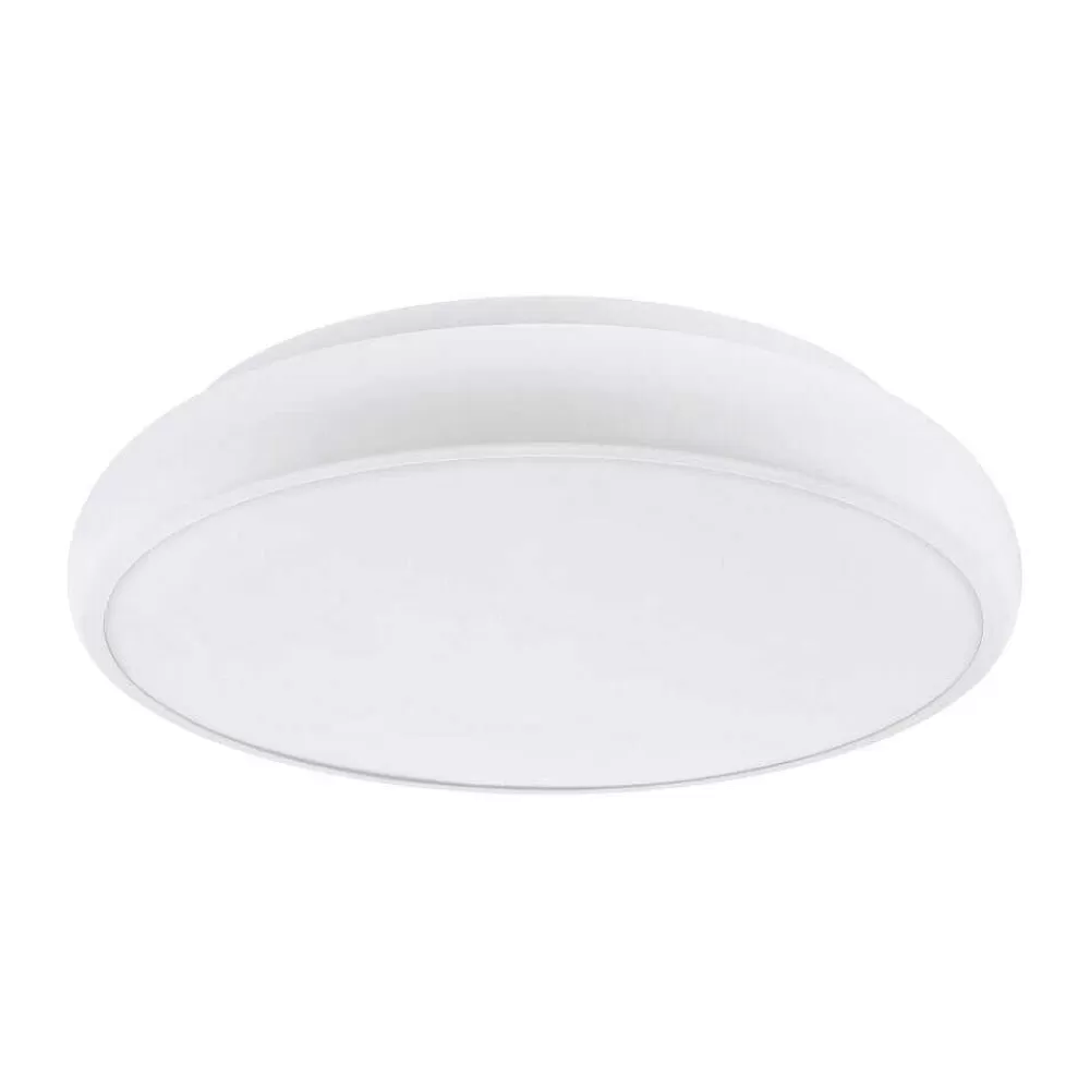 Luminaires Eglo Plafonnier Eglo Connect Riodeva-C Led Blanc, 1 Lumiere, Changeur De Couleurs