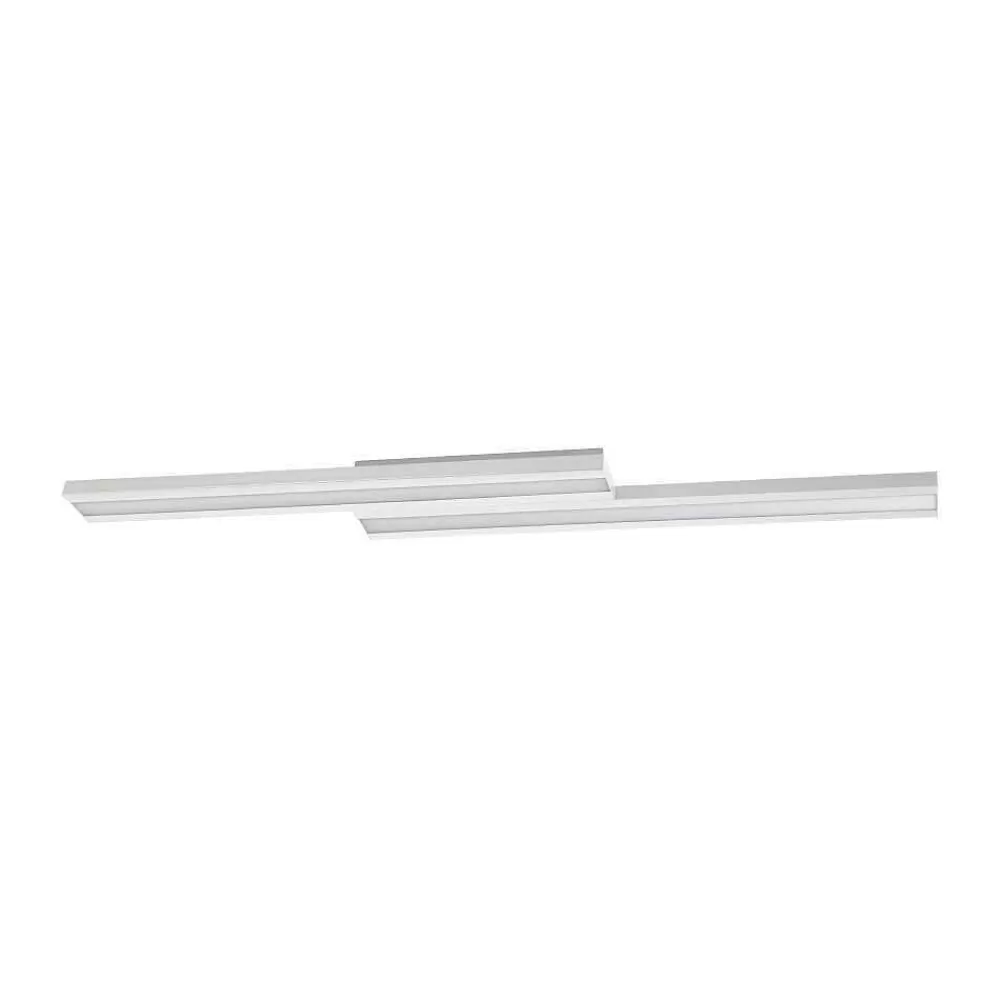 Luminaires Eglo Plafonnier Eglo Saliteras-Z Led Blanc, 2 Lumieres, Changeur De Couleurs