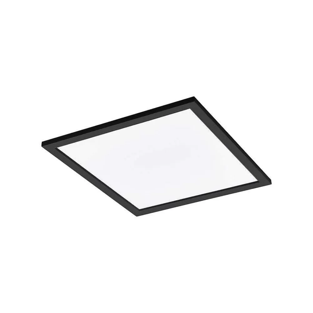 Luminaires Eglo Plafonnier Eglo Salobrena Led Noir, 1 Lumiere, Changeur De Couleurs