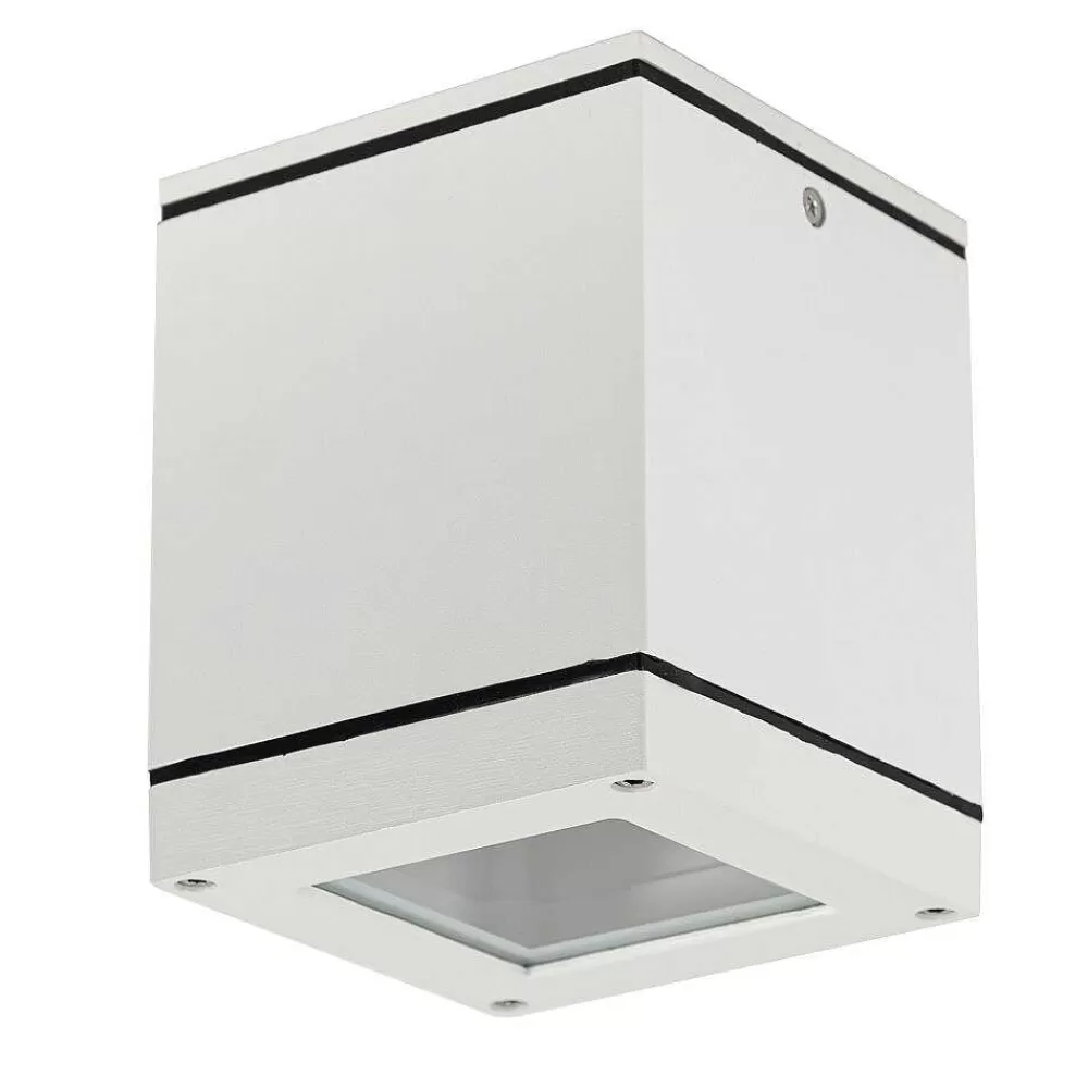KS Verlichting Plafonnier Exterieur Sigma Blanc, 1 Lumiere