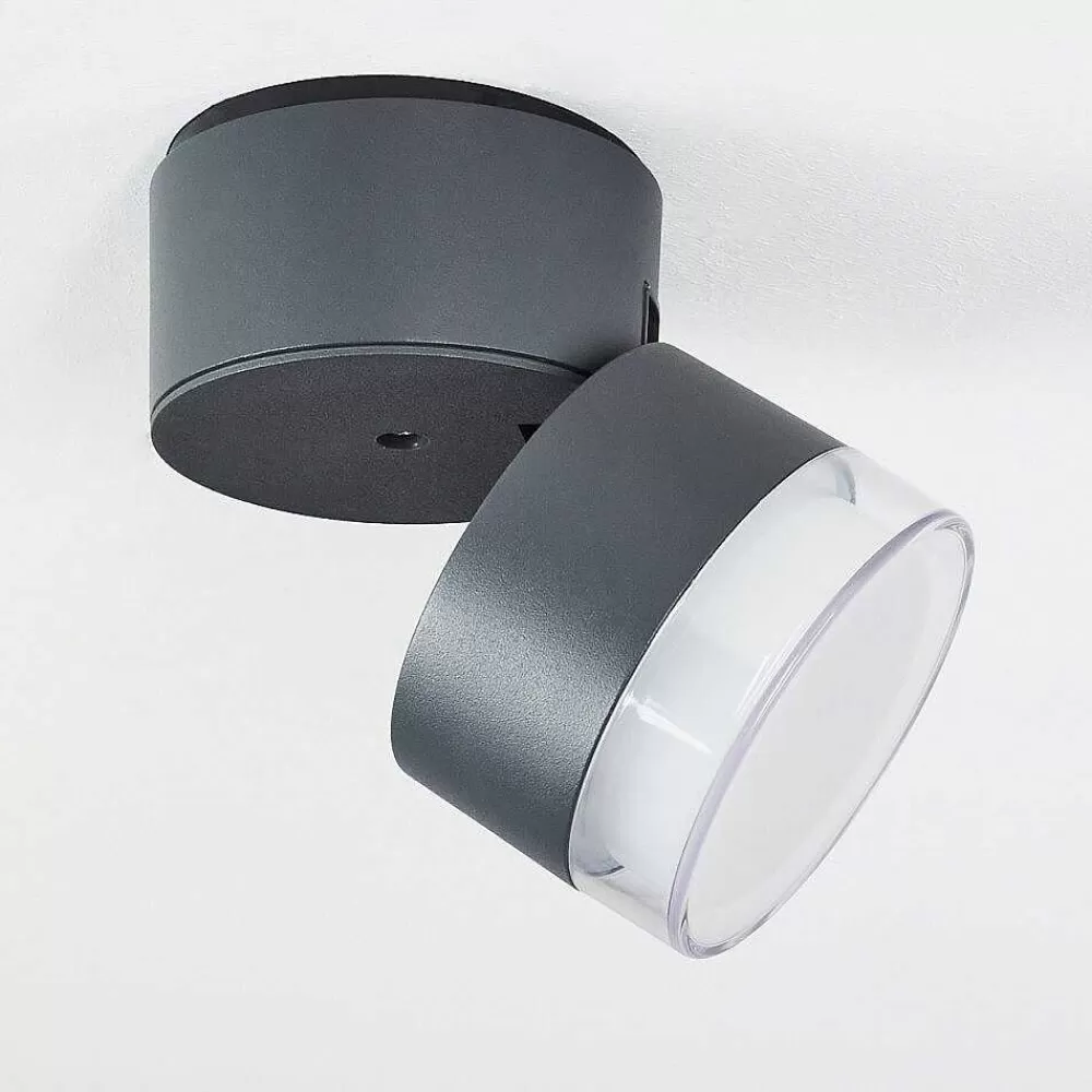 hofstein Plafonnier Exterieur Papagayos Led Anthracite, Blanc, 1 Lumiere, Changeur De Couleurs