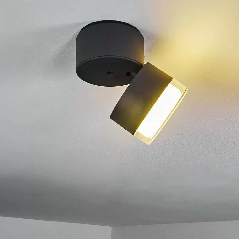hofstein Plafonnier Exterieur Papagayos Led Anthracite, Blanc, 1 Lumiere, Changeur De Couleurs