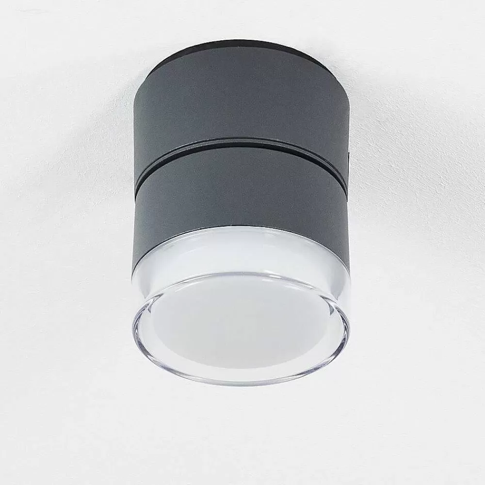 hofstein Plafonnier Exterieur Papagayos Led Anthracite, Blanc, 1 Lumiere, Changeur De Couleurs