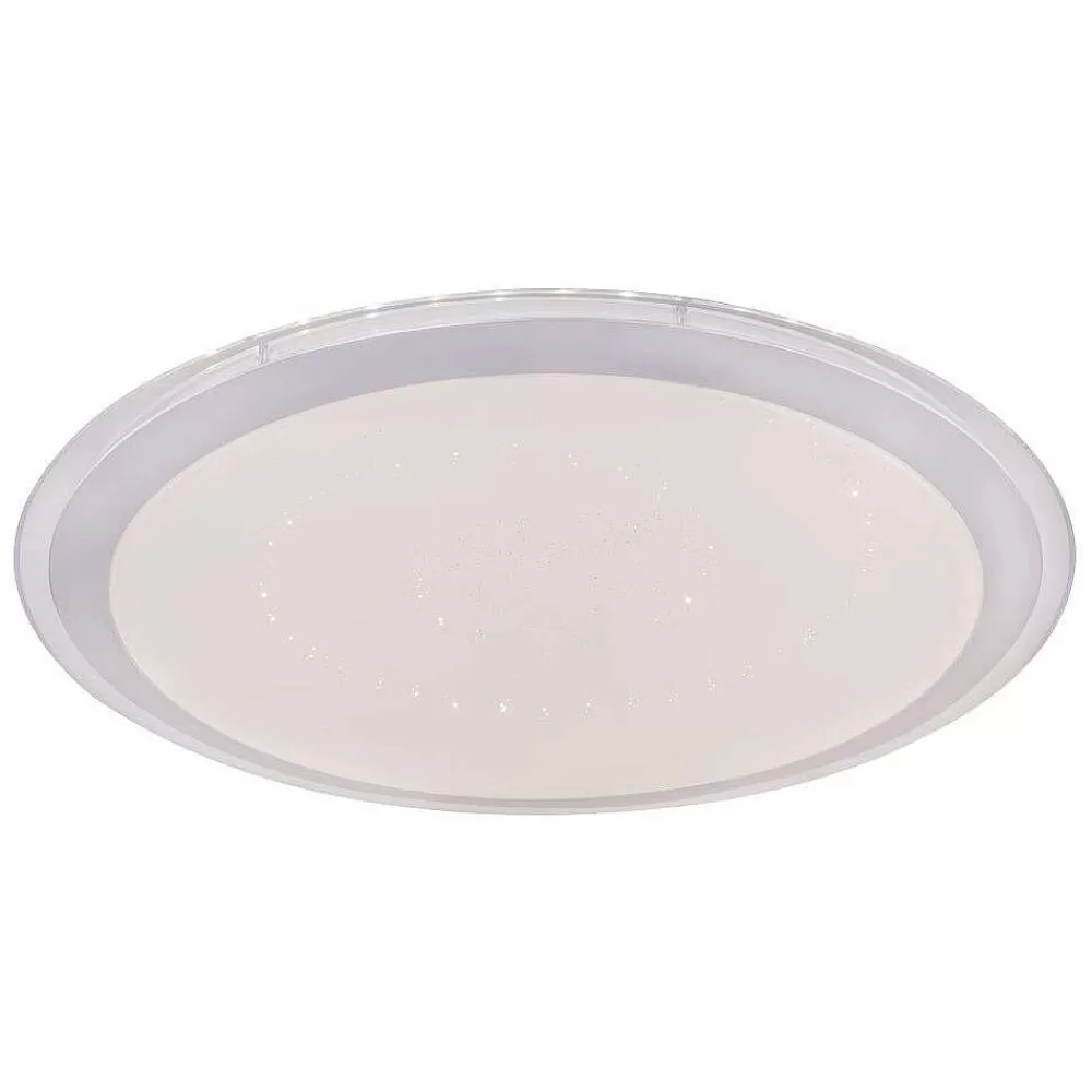 Luminaires Globo Lighting Plafonnier Globo Carry Led Blanc, 1 Lumiere, Telecommandes, Changeur De Couleurs