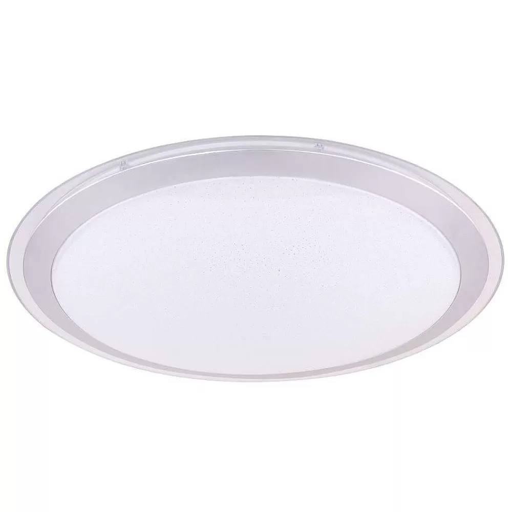 Luminaires Globo Lighting Plafonnier Globo Carry Led Blanc, 1 Lumiere, Telecommandes, Changeur De Couleurs