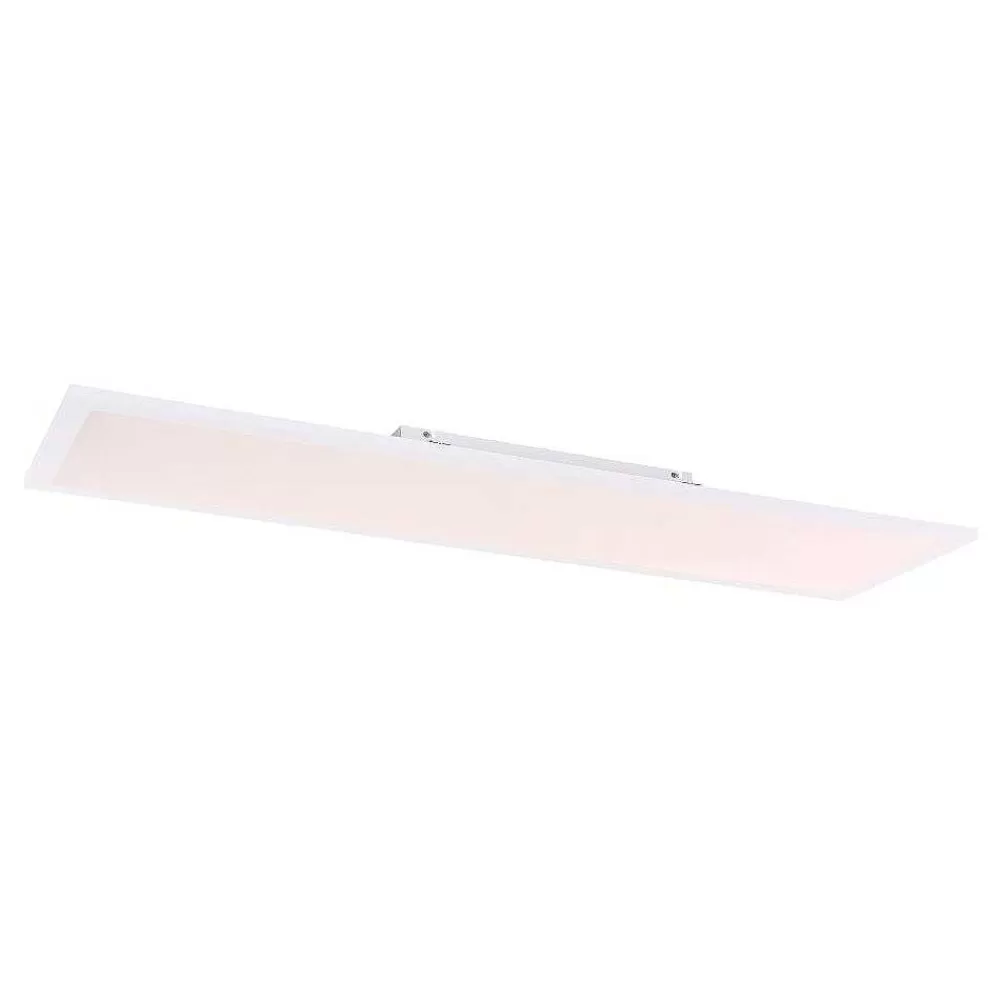 Luminaires Globo Lighting Plafonnier Globo Rosi Led Blanc, 1 Lumiere, Telecommandes, Changeur De Couleurs