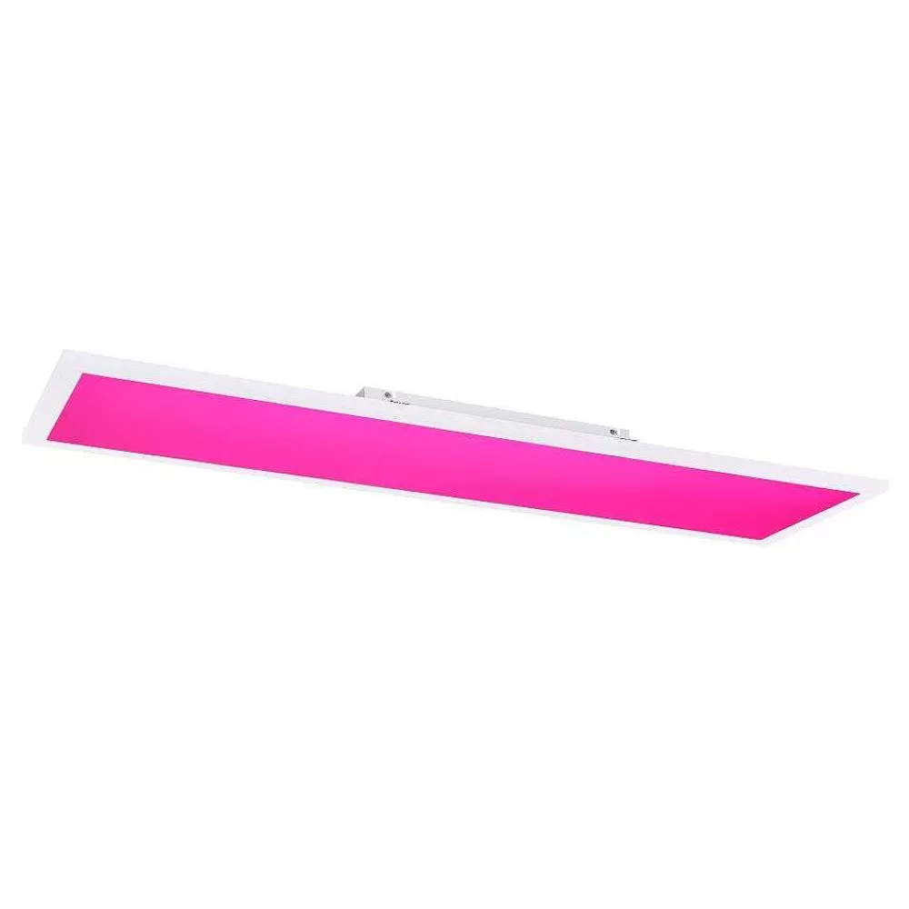 Luminaires Globo Lighting Plafonnier Globo Rosi Led Blanc, 1 Lumiere, Telecommandes, Changeur De Couleurs