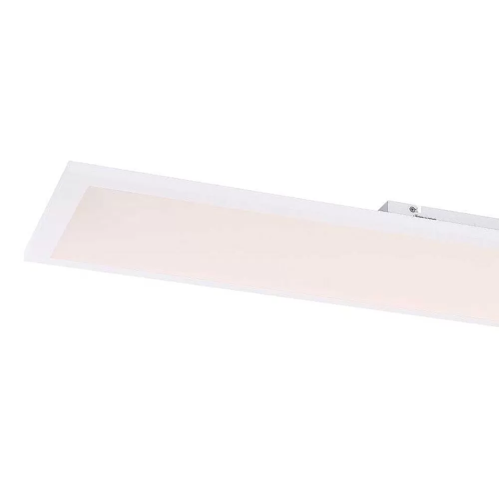 Luminaires Globo Lighting Plafonnier Globo Rosi Led Blanc, 1 Lumiere, Telecommandes, Changeur De Couleurs