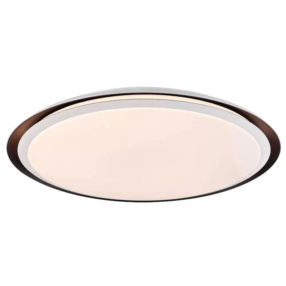 Luminaires Globo Lighting Plafonnier Globo Xaver Led Noir, Blanc, 2 Lumieres, Telecommandes, Changeur De Couleurs
