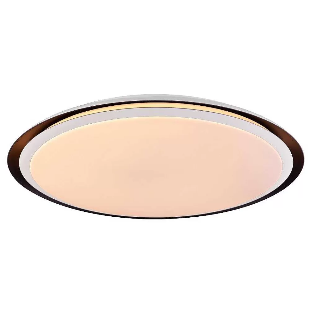 Luminaires Globo Lighting Plafonnier Globo Xaver Led Noir, Blanc, 2 Lumieres, Telecommandes, Changeur De Couleurs