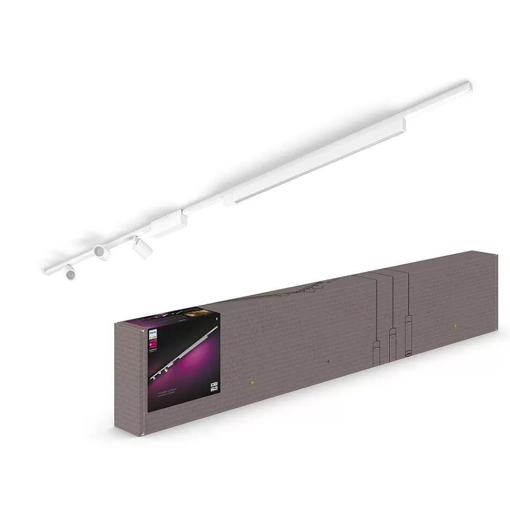 Luminaires Philips Plafonnier Kit De Base Philips Hue Perifo Led Blanc, 4 Lumieres, Changeur De Couleurs