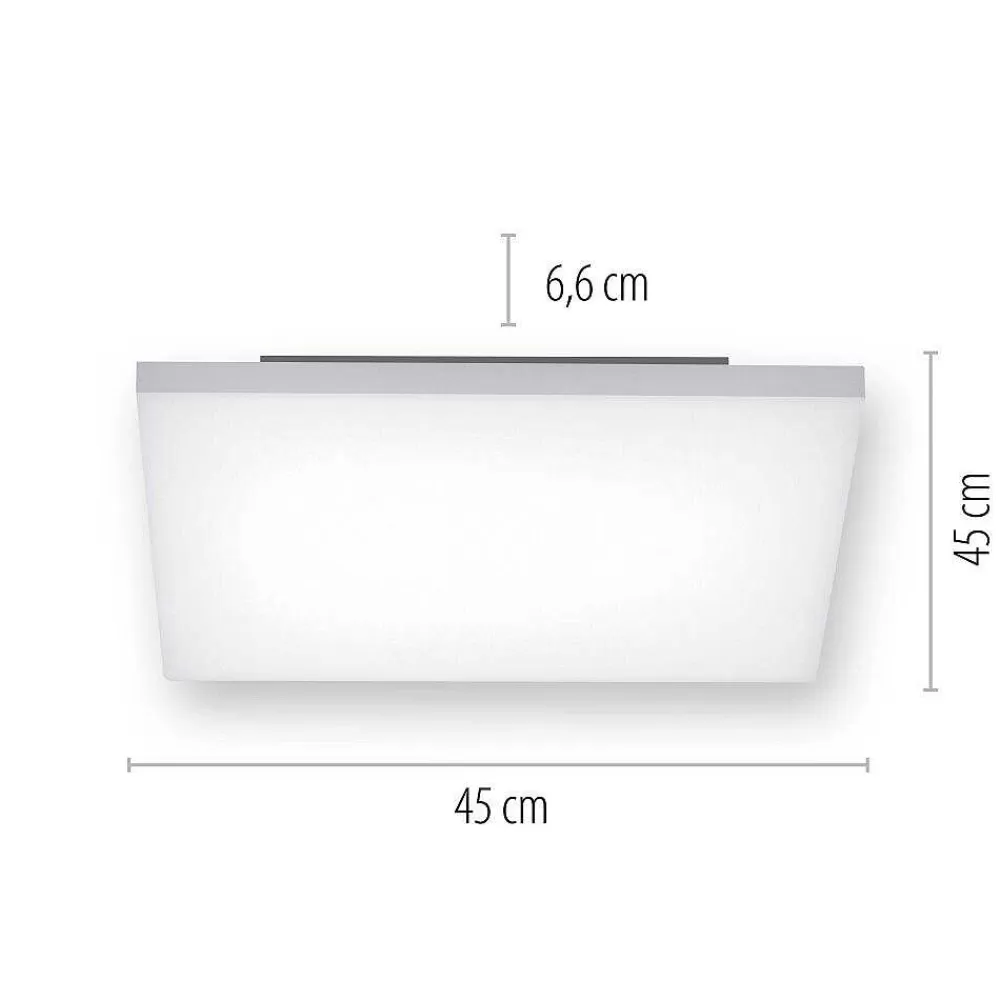 Paul Neuhaus Q-Serie Plafonnier Paul Neuhaus Q-Flag Led Blanc, 1 Lumiere, Telecommandes, Changeur De Couleurs