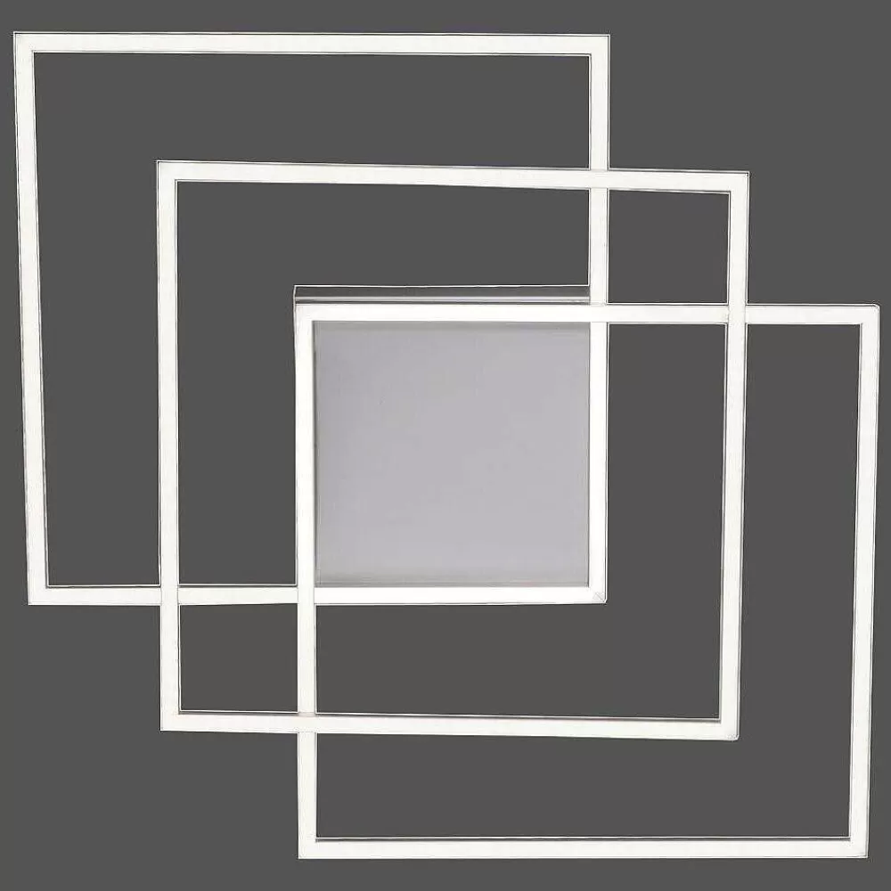 Paul Neuhaus Q-Serie Plafonnier Paul Neuhaus Q-Inigo Led Nickel Mat, 3 Lumieres, Telecommandes