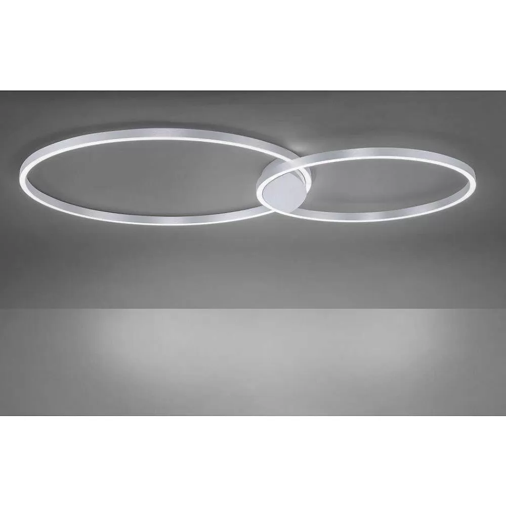 Paul Neuhaus Q-Serie Plafonnier Paul Neuhaus Q-Kate Led Aluminium, 1 Lumiere, Telecommandes