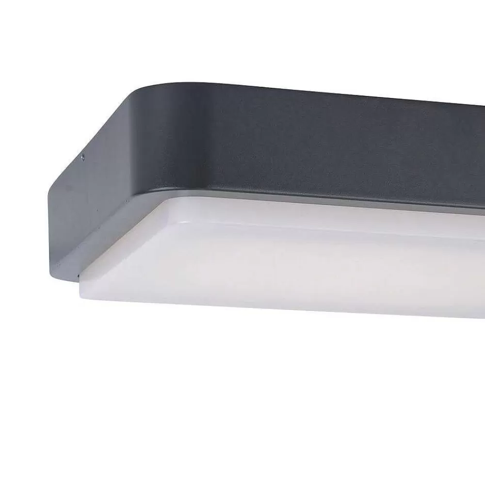Paul Neuhaus Q-Serie Plafonnier Paul Neuhaus Q-Lenny Led Anthracite, 1 Lumiere, Telecommandes, Changeur De Couleurs