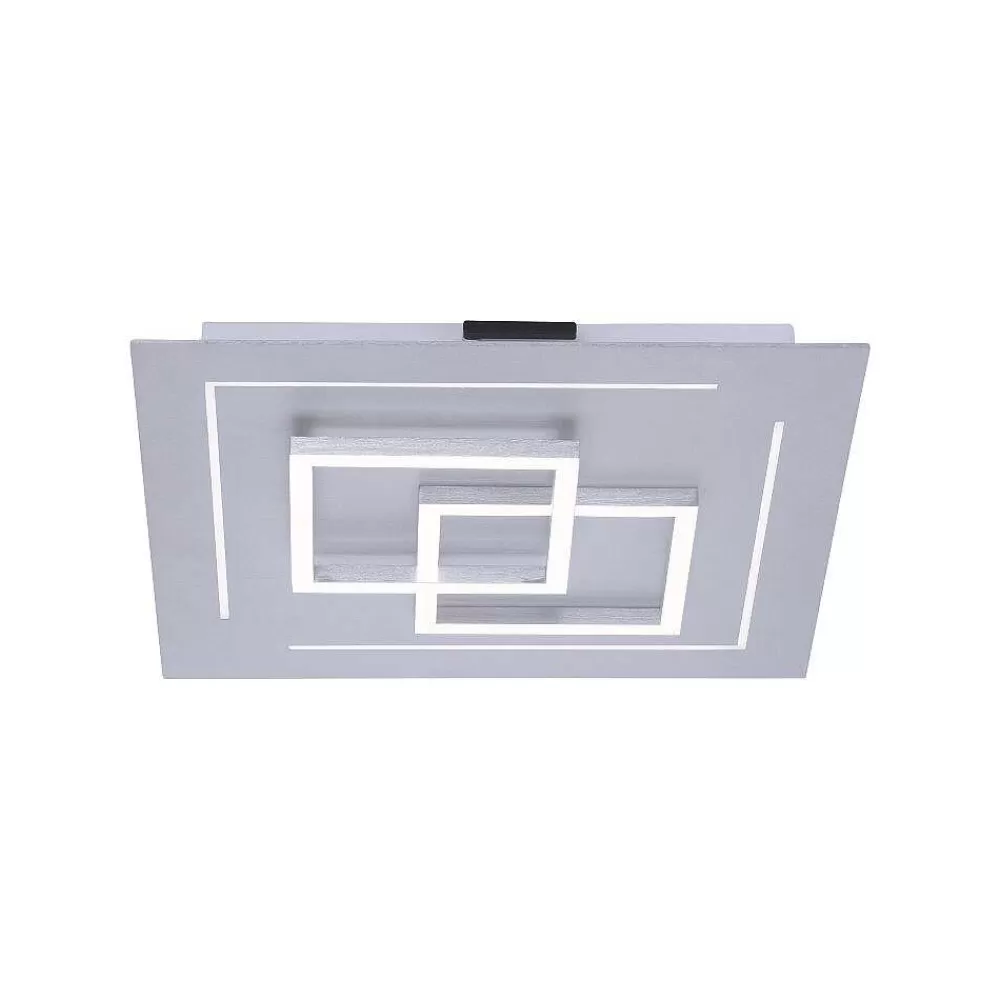 Paul Neuhaus Q-Serie Plafonnier Paul Neuhaus Q-Linea Led Aluminium, 1 Lumiere, Telecommandes, Changeur De Couleurs