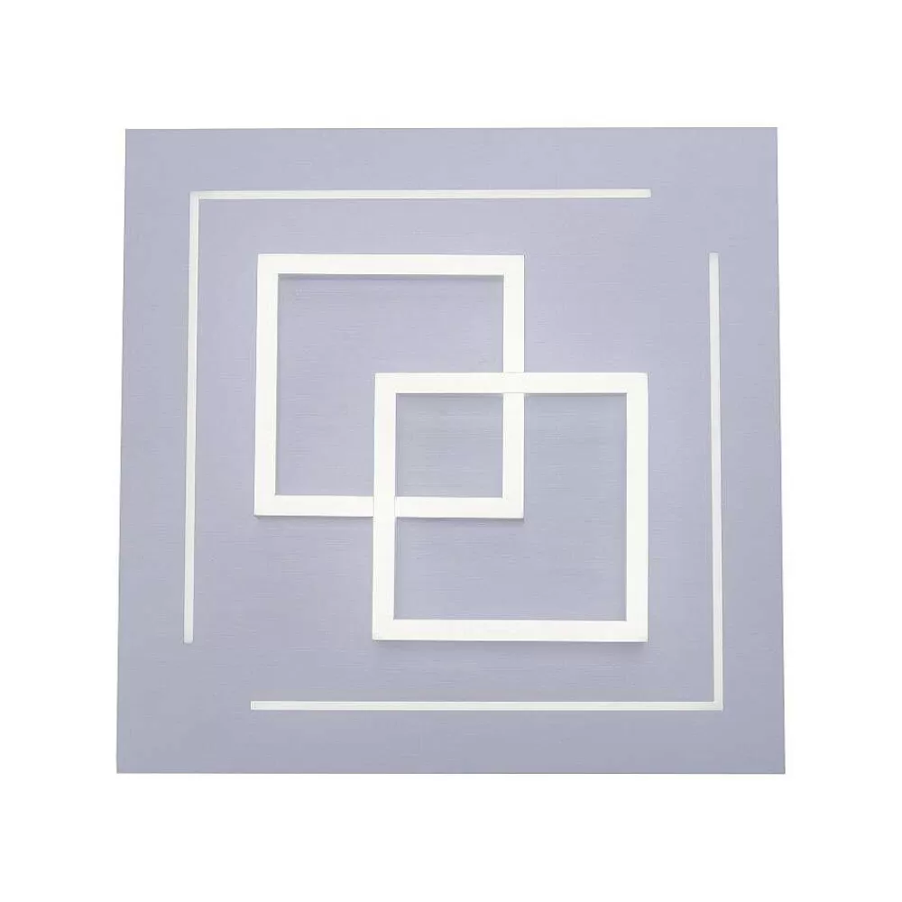 Paul Neuhaus Q-Serie Plafonnier Paul Neuhaus Q-Linea Led Aluminium, 1 Lumiere, Telecommandes, Changeur De Couleurs