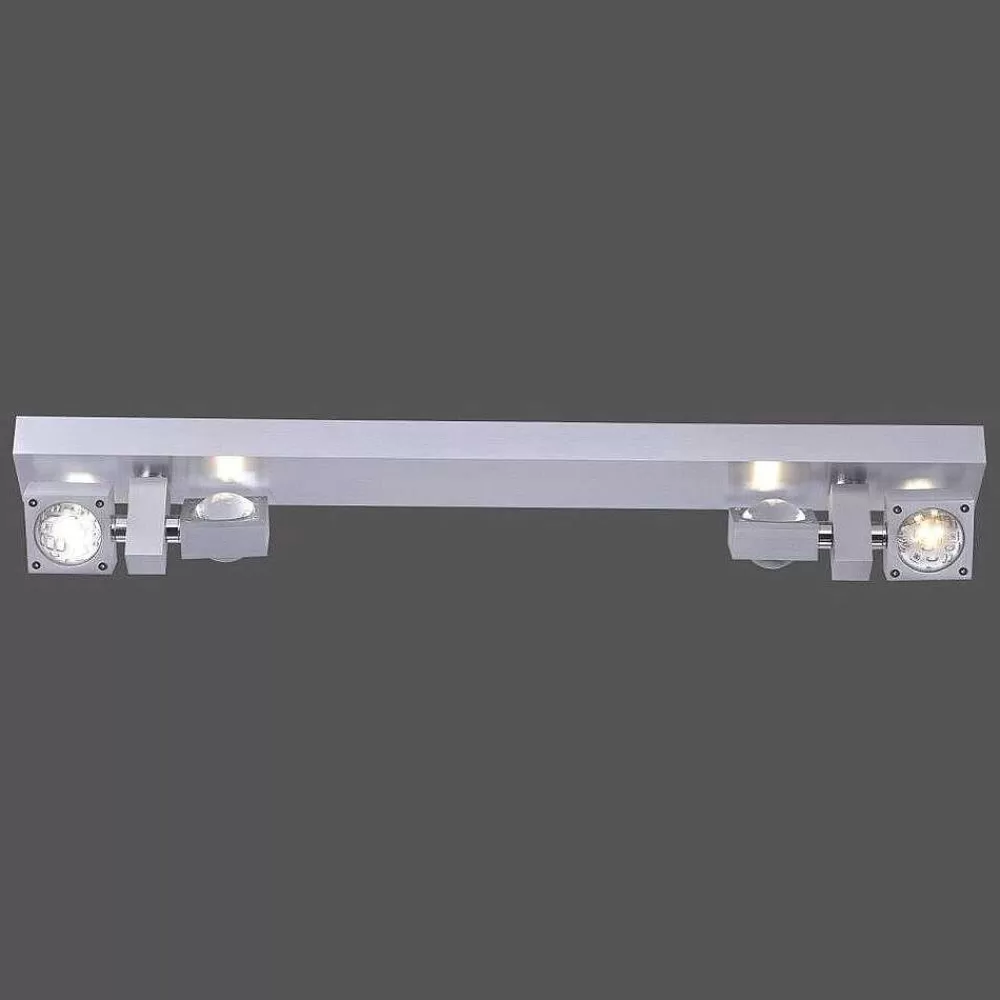 Paul Neuhaus Q-Serie Plafonnier Paul Neuhaus Q-Nemo Led Aluminium, 8 Lumieres, Telecommandes, Changeur De Couleurs