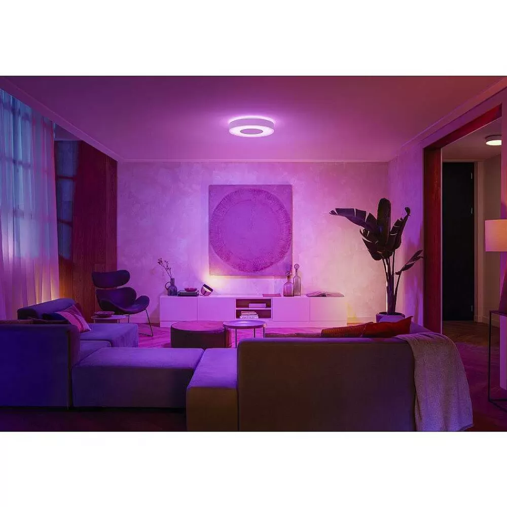 Luminaires Philips Plafonnier Philips Hue Infuse Led Blanc, 1 Lumiere, Changeur De Couleurs