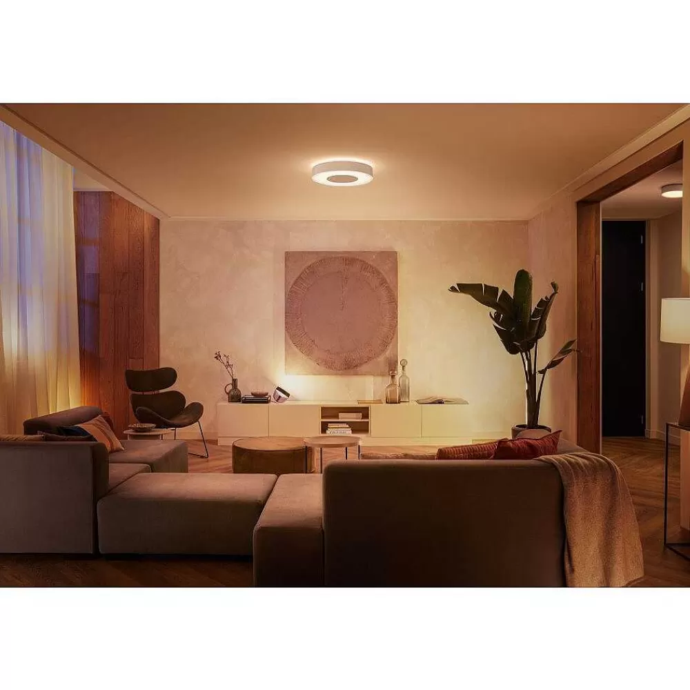 Luminaires Philips Plafonnier Philips Hue Infuse Led Blanc, 1 Lumiere, Changeur De Couleurs