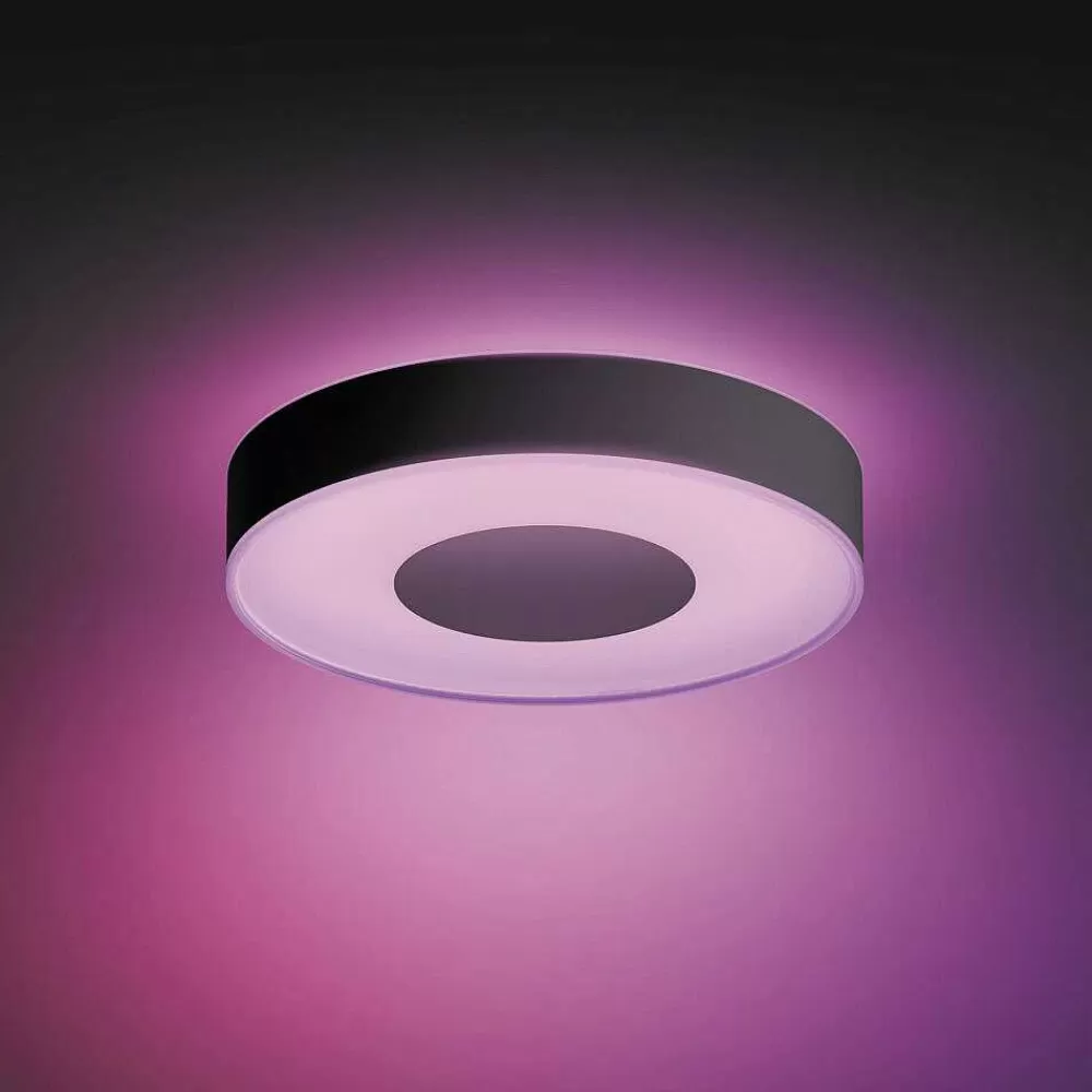 Luminaires Philips Plafonnier Philips Hue Infuse Led Noir, 1 Lumiere, Changeur De Couleurs