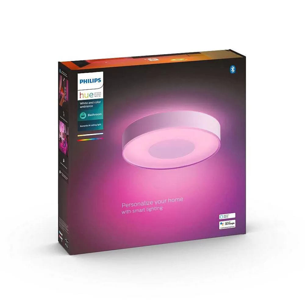 Luminaires Philips Plafonnier Philips Hue Xamento Led Blanc, 1 Lumiere, Changeur De Couleurs