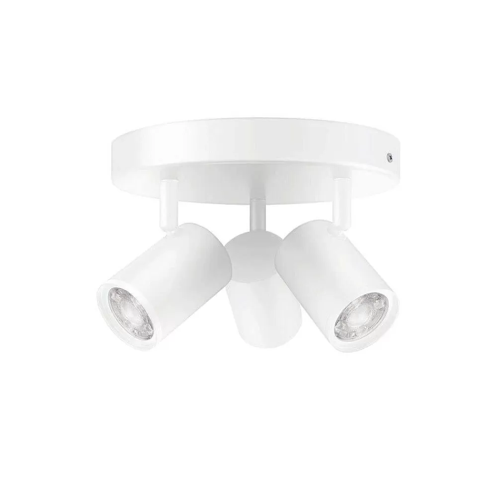 Luminaires Philips Plafonnier Philips Wiz Imageo Led Blanc, 3 Lumieres, Changeur De Couleurs