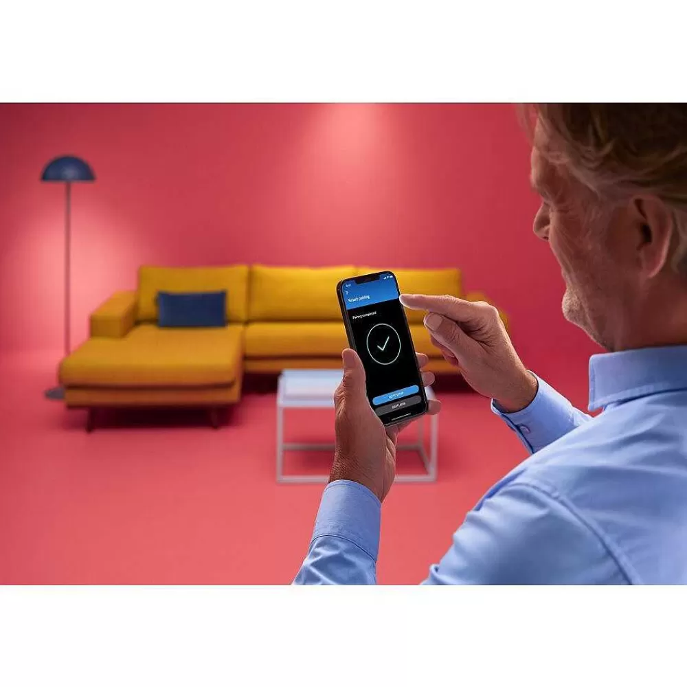 Luminaires Philips Plafonnier Philips Wiz Rune Led Blanc, 1 Lumiere, Changeur De Couleurs