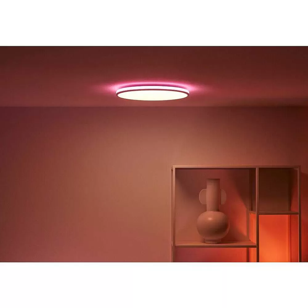 Luminaires Philips Plafonnier Philips Wiz Rune Led Blanc, 1 Lumiere, Changeur De Couleurs