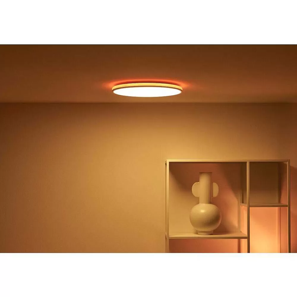 Luminaires Philips Plafonnier Philips Wiz Rune Led Blanc, 1 Lumiere, Changeur De Couleurs