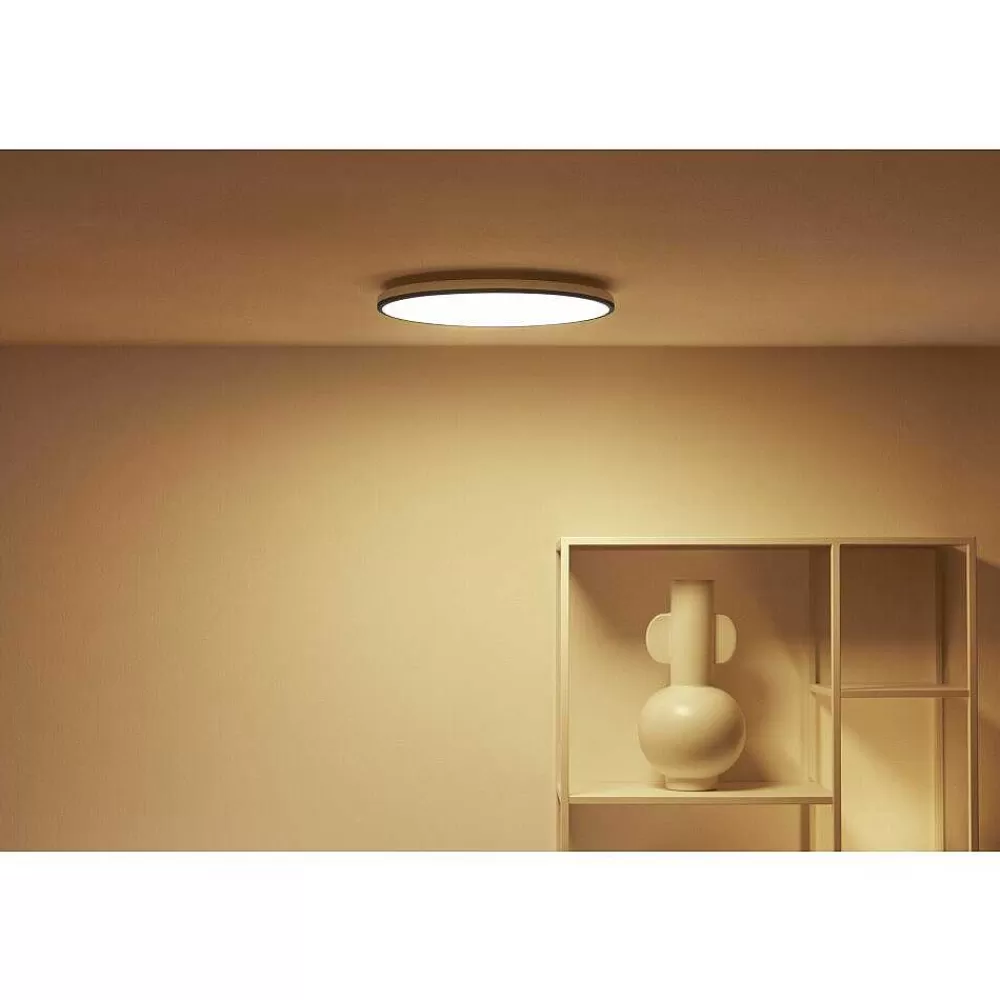 Luminaires Philips Plafonnier Philips Wiz Rune Led Noir, Blanc, 1 Lumiere, Changeur De Couleurs