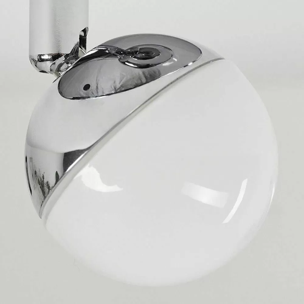 hofstein Plafonnier Sanchequias Led Chrome, 1 Lumiere, Telecommandes, Changeur De Couleurs